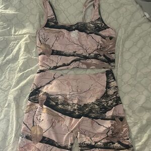 Darc Sport Pink and Black Athletic Shorts